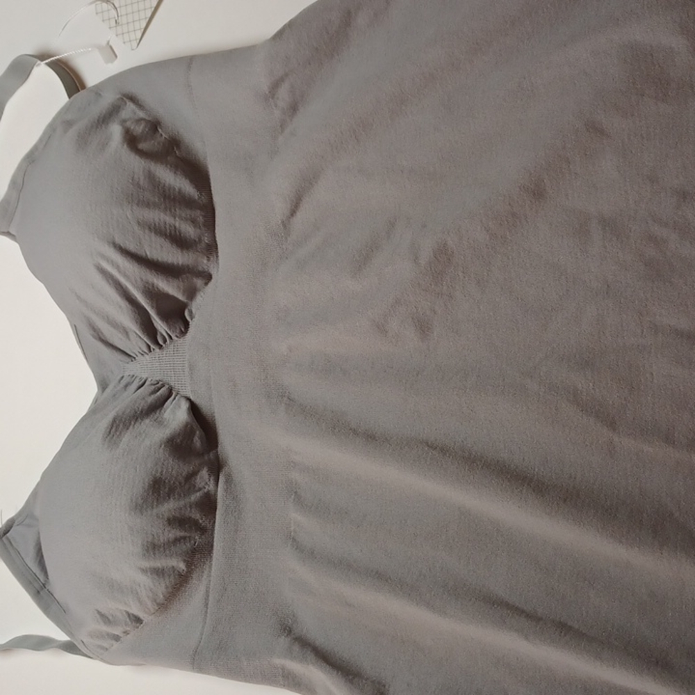Brlido grey large nursing cami adjustable straps built in bra new tags